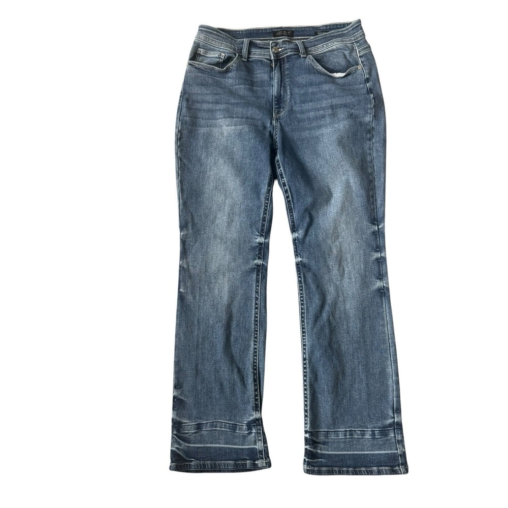 Judy Blue Bootcut Jeans Women 16W Blue Medium Wash Distressed